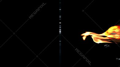 American football on fire breaking glass,, stock footage