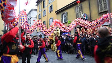 Chinese New Year parade in Milan 2014