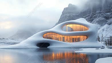 Innovative Architecture Integrates Seamlessly With Nature in a Sustainable Smart City Setting Surrounded by Mountains