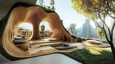 Innovative Ecofriendly Architecture Showcases Renewable Materials and Green Design in a Vibrant Urban Environment