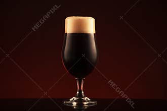 Glass of dark beer