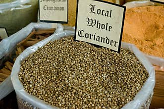 Fresh bag of indian coriander seeds