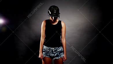 Woman hip hop dancing