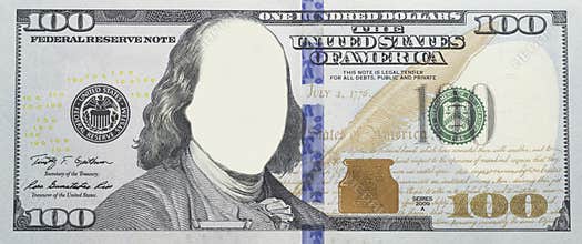Faceless Clear $100 Bill