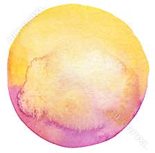 Abstract circle watercolor painted background