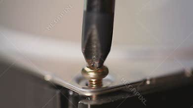 Screwing in a bolt