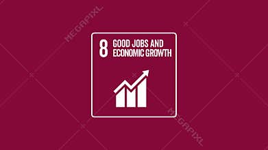 Global, sustainable, environmental and development animated icon set. Animated global goals english version