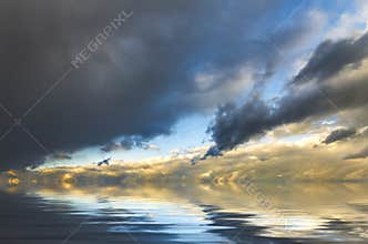 Abstract sunset