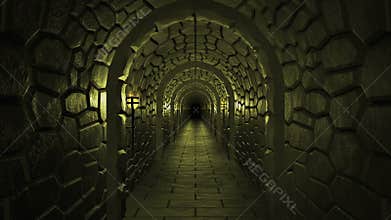 Dark scary dungeon