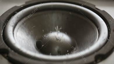 Moving wet audio speaker