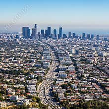 An AI generated image of Los Angeles skyline