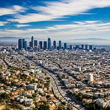 An AI generated image of Los Angeles skyline