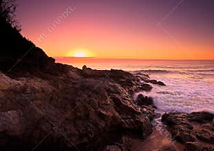 Sunrise on the Pacific Ocean