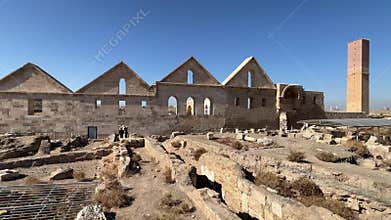 Ruins of Harran Ulu Mosque and University in Sanliurfa City, Turkiye