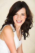 Young brunette woman