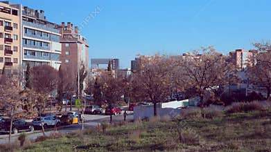 Madrid, Spain,02-04-2025, Avenida de Ana de Austria in Madrid, Spain