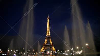 Paris Eiffel tower by night