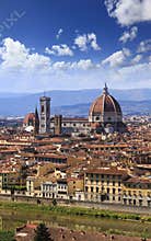 Florence City Roofs Duomo Vertical