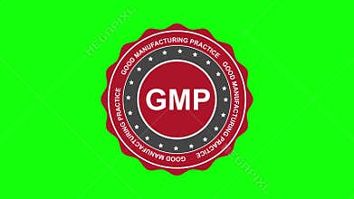 Animated GMP Certified Emblem for Regulatory Compliance and Product Trust