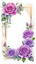 Celebrate special moments with a beautiful purple roses card designed for heartfelt messages on birthdays, weddings, and
