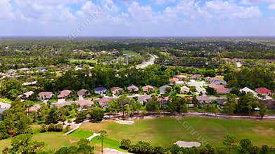 Wellington National Golf Club aerial stock footage 2025