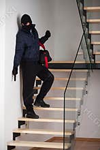 Criminal on staircase