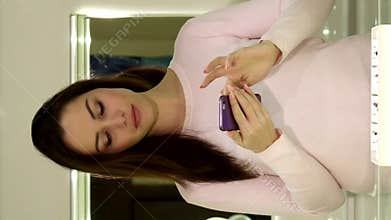 Brunette girl capturing stunning jewelry at a chic boutique