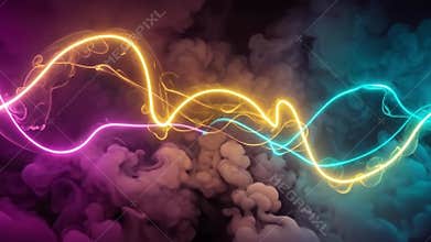 Neon Infinity Triad 4K - Interwoven Glowing Loops in Electric Hues for Motion Graphics