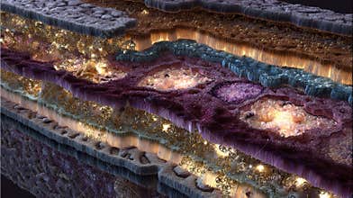 Organ on a chip cross section showing crystallization and thermal influence