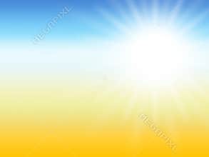 Sun ray summer desert background