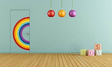 Blue toys room