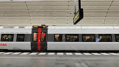 Train Departure and Arrival at Malmö Station, Sweden