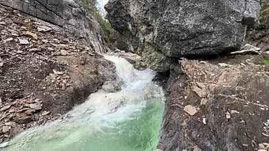 Rocky flowing stream hydrogen sulfide