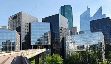 Modern buildings in the business district of La Defense
