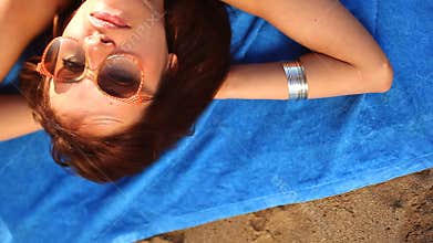 Sunbathing Beach woman