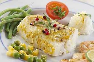 Pad cod cod fillet dish