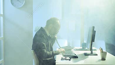 Business man working in office