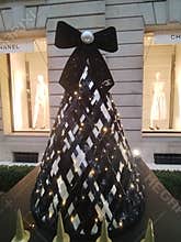chrismast tree in shop center at Paris, France