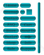 Turquoise Web Buttons