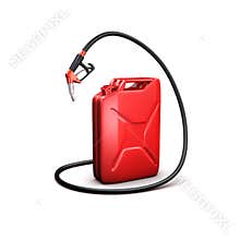 Refueling hose and gas can