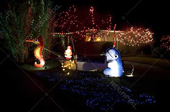 Christmas lights house home