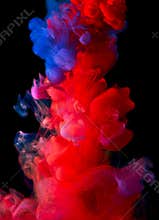 Colorful ink in water