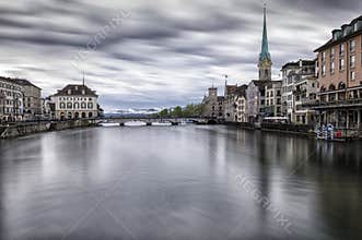 View of the coastal area of Zurich