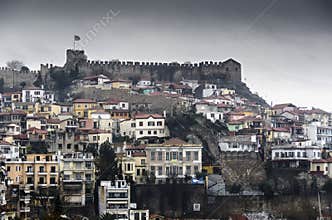 Cityscape of Kavala and the castle