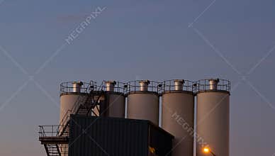 Factory silos