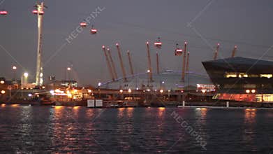 Thames cable car and O2 Arena