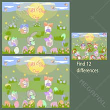 in the funny Rabbits on the Grass rebus for children