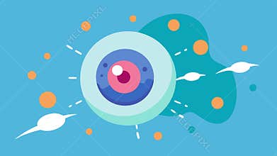 MicroTargeting Exosomes An exaggerated view of exosomes zooming in on skin cells around the eye indicating targeted