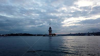 Maidens Tower in Bosphorus Strait, Istanbul, Turkey