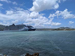 2025.03.31. Puerto Plata, Dominican Republic Two cruise ship docked in Puerto Plata